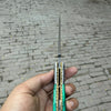 Jadeline Damascus Folder 7" Handmade Turquoise-Green Resin Handle