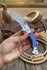 Silverline Ridge Curved Folder Knife 8" Handmade Damascus Steel Resin Handle