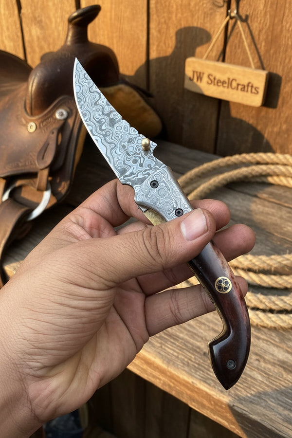 Twilight Burl Folder Knife 7