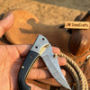 Darkridge Talon Folder Knife 8" Handmade Damascus Steel Hawkbill Blade