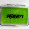 Mini fly box with green silicone insert