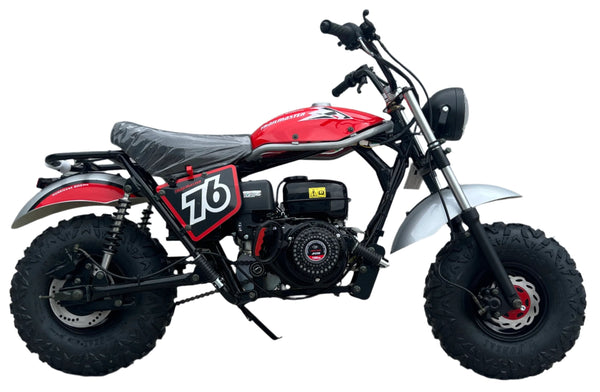 TrailMaster Hurricane 200PRO Mini Bike, 196cc 6.5hp with Electric Start, Torque Converter, Dual Disc Brakes, Front & Rear Suspension, LED Headlight