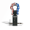 American Flag 2" Aluminum Hitch Receiver with Aluminum  9T D-Shackle – (Lifetime Warranty)