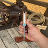 Rancher's Bull Knife 6" Handmade Damascus Turquoise Accent Handle