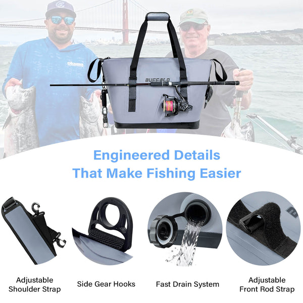 37QT Seamless Insulated Fish Cooler Bag