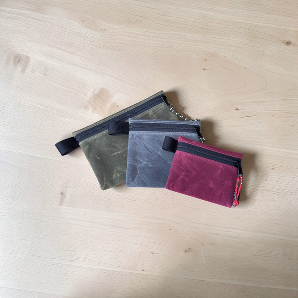 Waxed Canvas Zip Pouches, Classic EDC Wallets & Bushcraft Organizers Bult to Last