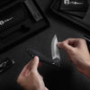 The Vector Folding Pocket Knife Giftset for Men and Women (Black and Silver)