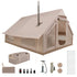 Inflatable Camping Tent 6-10 Person with Stove Jack Beige