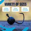 Reaction Tackle Lead Wacky Jigs- 10-PACK- Ultra Sharp