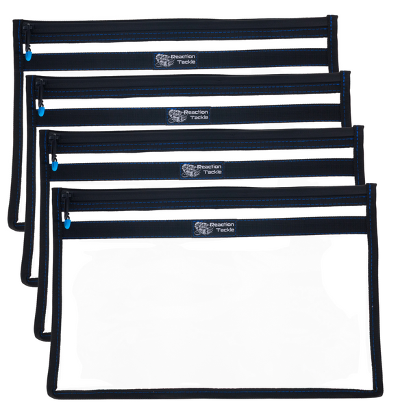 Reaction Tackle Clear Storage Bag Tackle Pak - Water-Resistant Plastic Storage