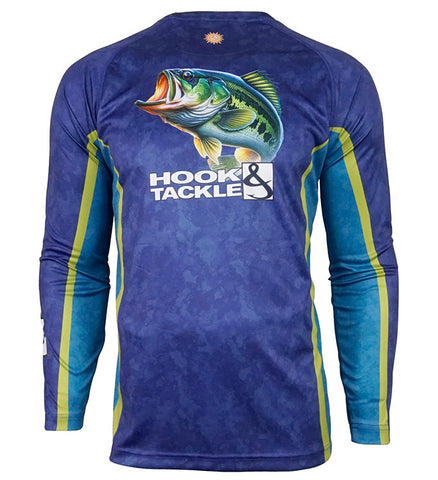 Men's Bass Camo L/S UV Fishing Shirt