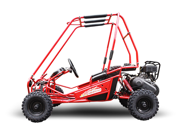TrailMaster MINI XRS+ Kids Go Kart, 5.5hp Gas Engine, Dual Seats, Adjustable Pedals, Pull Start, Kids Ages 4-9