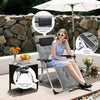 Zero Gravity Recliner Chair Foldable Patio Lounge w/Cup Holder & Cushion