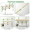 Portable Folding Camping Table for 4-6 People Adjustable Height Picnic BBQ Table