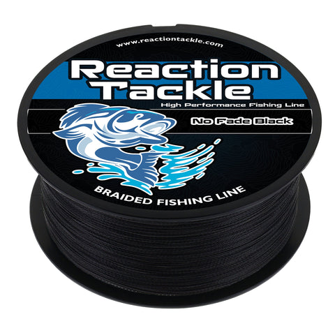 Reaction Tackle Braided Fishing Line - NO FADE Black