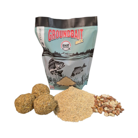 HungryFish GroundBait Mix -  ( Peanut ) 2 lb