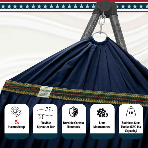 Uniki Canvas Hammock with Stand