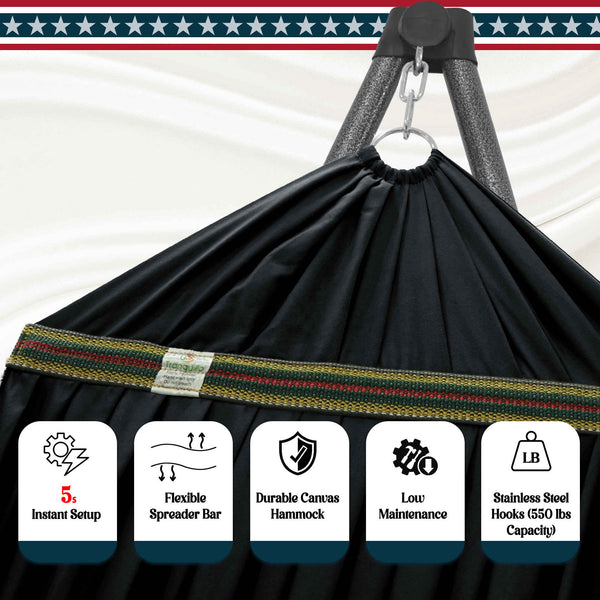 Uniki Canvas Hammock with Stand