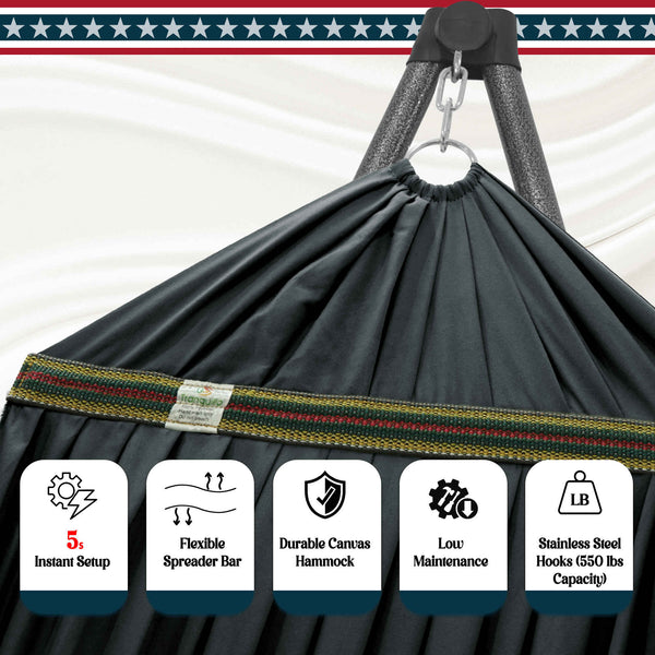 Uniki Canvas Hammock with Stand