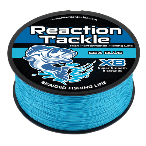 Reaction Tackle X8 Braided Fishing Line - Sea Blue 8 Strand