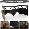 See-Through Hunting Blind Panel with Dog Door Pop up Waterflow Blind for 1-3 People