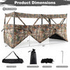 See-Through Hunting Blind Panel with Dog Door Pop up Waterflow Blind for 1-3 People