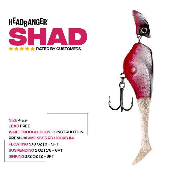 Headbanger Shad 4-1/2