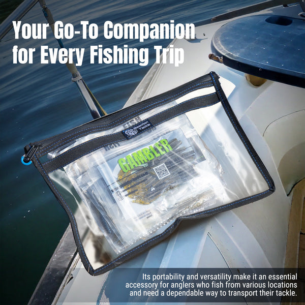 Reaction Tackle Clear Storage Bag Tackle Pak - Water-Resistant Plastic Storage