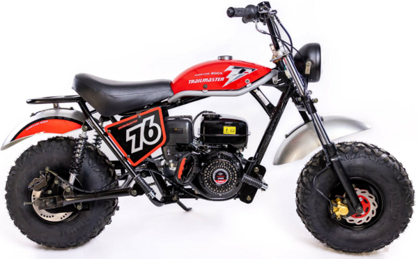 TrailMaster Hurricane 200X Mini Bike, 196cc 6.5hp with Torque Converter, Dual Disc Brake, Front & Rear Suspension