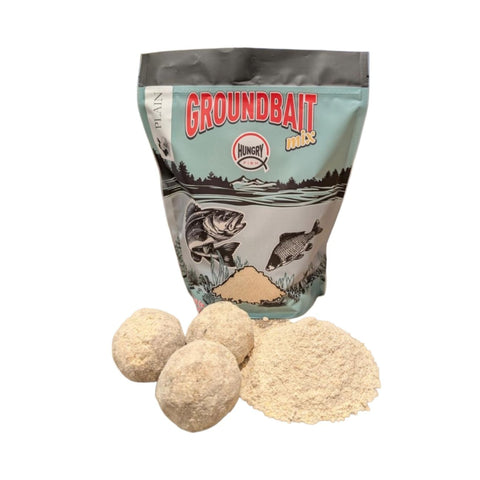 HungryFish GroundBait Mix - ( Plain ) 15.5oz
