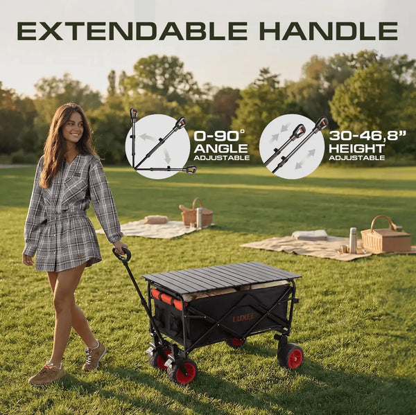 Electric Folding Wagon with Tank Wheels – LUXEL CEC-2BR