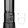 Adjustable Rechargeable Powerful Zoomable LED USB Flashlights High Lumens Powerful Tactical  Waterproof Super Bright  Flashlights Best For Camping Outdoor Hiking Running Riding