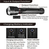 Adjustable Rechargeable Tactical Flashlight USB LED  Super Bright Zoomable IPX65 Waterproof Portable Torchlight Flash Lamp USB Charging For Hiking Camping Running Fishing