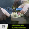 The Wakizashi Survival Neck Knife Giftset for Outdoors (Black Blade + Green Liner)