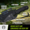 The Wakizashi Survival Neck Knife Giftset for Outdoors (Black Blade + Green Liner)