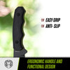 The Wakizashi Survival Neck Knife Giftset for Outdoors (Black Blade + Green Liner)