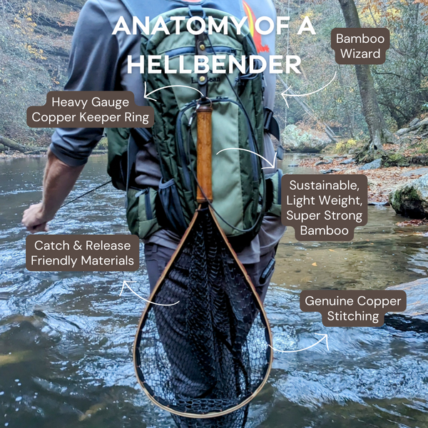 Upstream - Bamboo Fly Fishing Landing Net/Hand Net