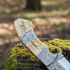 D2 Hunting Knife Antler Handle Engraved Blade