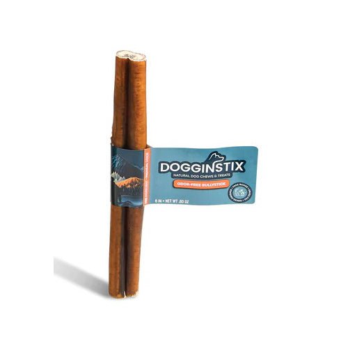 Dogginstix Bully Stick Dog Chew, All-Natural, Grass-Fed Beef, Odor-Free