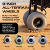 Electric Beach Wagon 500W – Motorized Folding Cart with Balloon Wheels Black