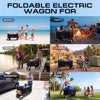 Electric Beach Wagon 500W – Motorized Folding Cart with Balloon Wheels Black