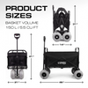 Electric Beach Wagon 500W – Motorized Folding Cart with Balloon Wheels Black