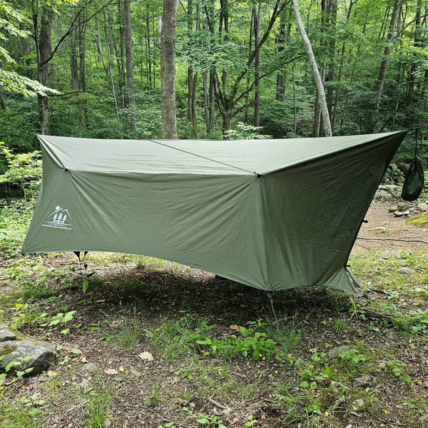 12 ft Hammock Tarp with Storm Doors | Hideaway Rain Fly
