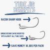 Reaction Tackle Lead Tube Jig Heads-10-Pack