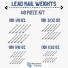Reaction Tackle Lead Nail Weights/Insert Sinkers