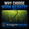 Reaction Tackle Lead Worm Weights (25 pack)