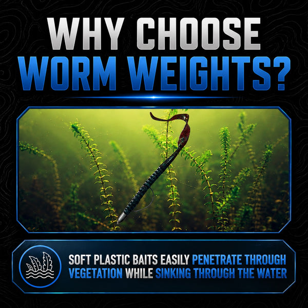Reaction Tackle Lead Worm Weights (25 pack)