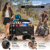 Electric Folding Wagon 500W – Motorized Utility Cart with All-Terrain Wheels Black