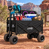 Electric Folding Wagon 500W – Motorized Utility Cart with All-Terrain Wheels Black