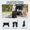 Electric Folding Wagon 500W – Motorized Utility Cart with All-Terrain Wheels Black